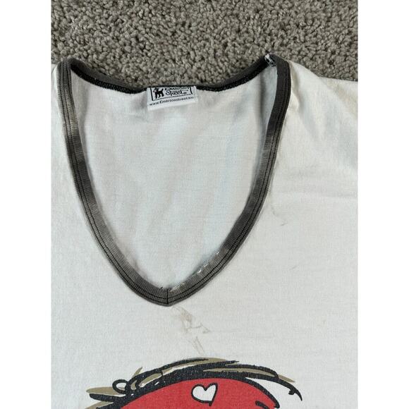 VINTAGE Emerson Street Shirt Womens One Size Lets Go Shopping Oversized FLAW - Picture 6 of 15